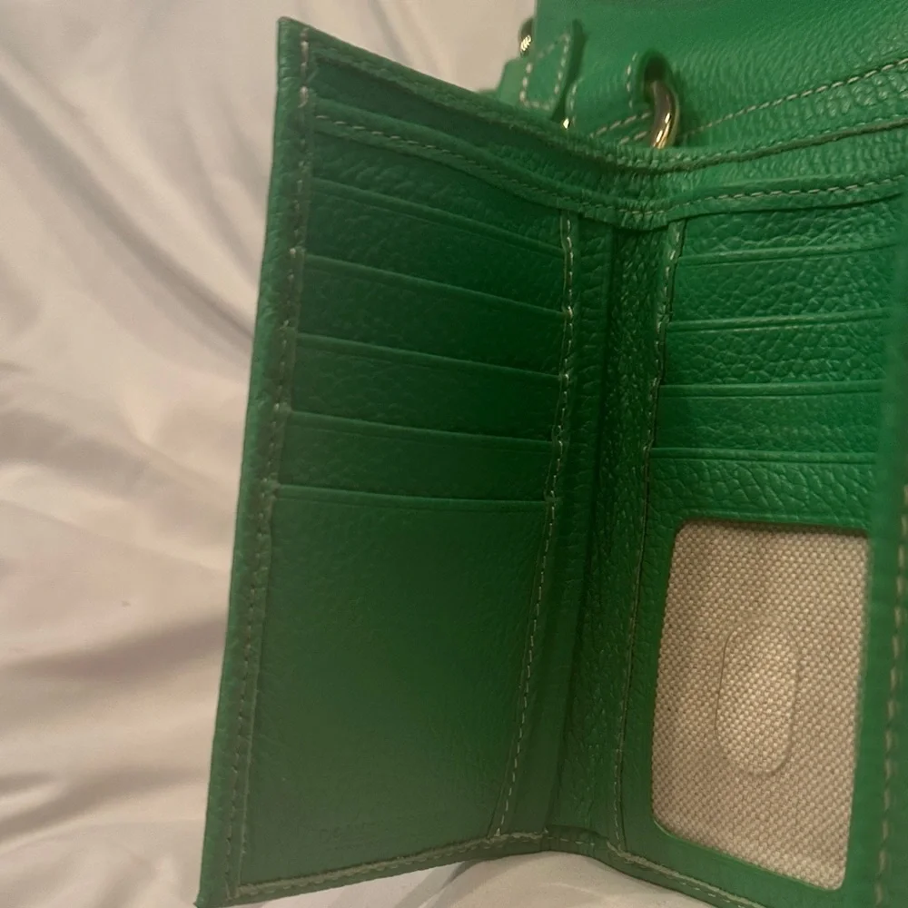 Dooney & Bourke Vibrant Green Satchel with Wallet - Picture 12 of 14